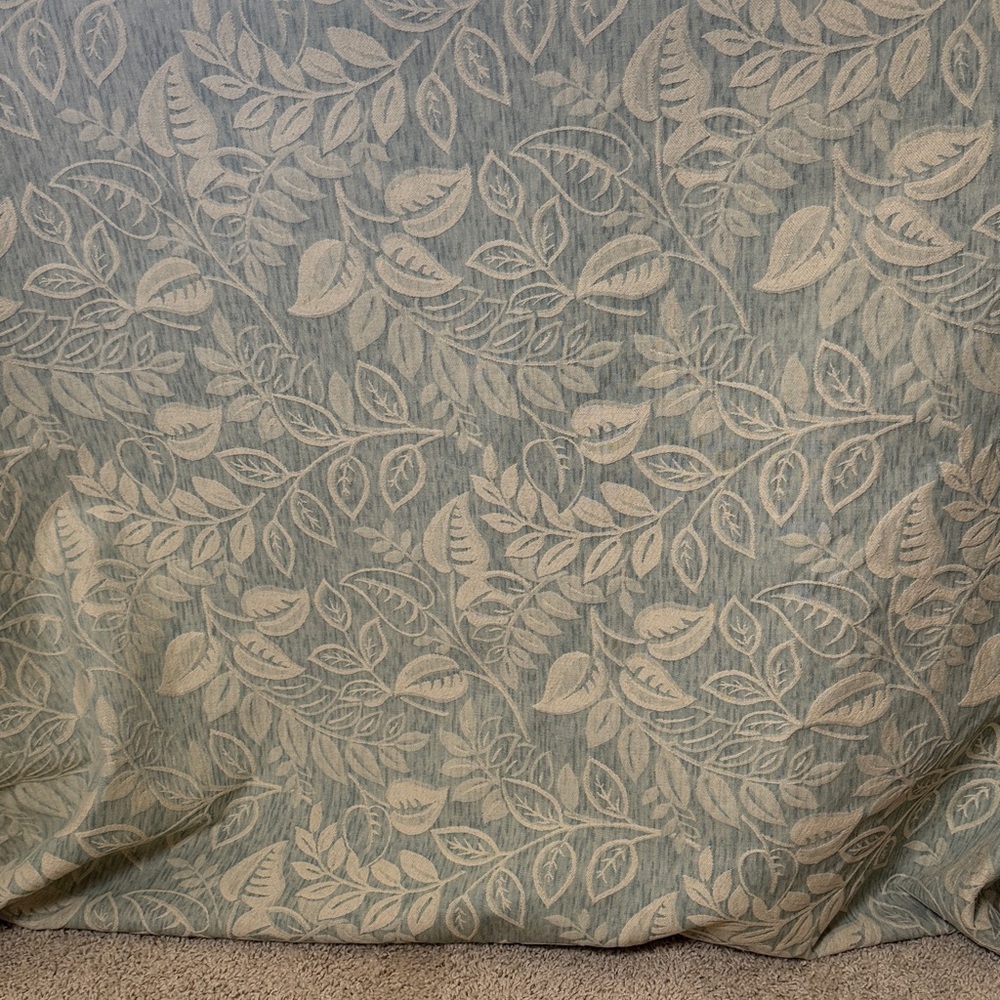 Upholstery Fabric 5 yards 20” inches in 2 pieces. Green/White Heavy Weight.